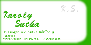 karoly sutka business card